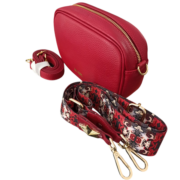 Borsa a Tracolla Modello Obona M★BRC by Massimo Braccialini realizzata in vera pelle di colore rosso, qualità e originalità in un solo accessorio.