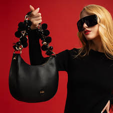 Borsa Mbrc Mssimo Braccialini in Pelle Nera collezione Pompon.