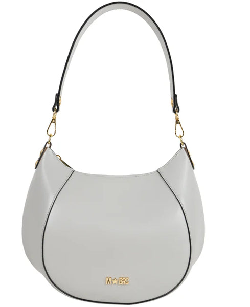 borsa mbrc massimo braccialini modello curvy colore ghiaccio.