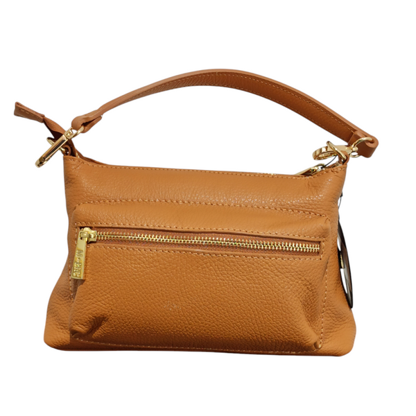 Borsa Mbrc in Pelle di colore Cognac Collezione Voyager.