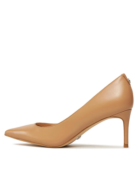 Eleganti e Sofisticate Décolleté nella Variante Colore Beige Realizzate in Vera Pelle con Dettaglio logo sul retro.