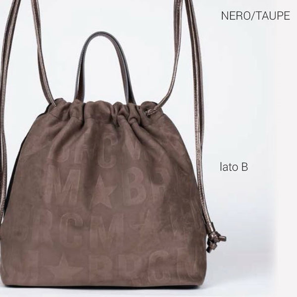 Mbrc Massimo Braccialini | Zaino Suede - Colore Nero Taupe