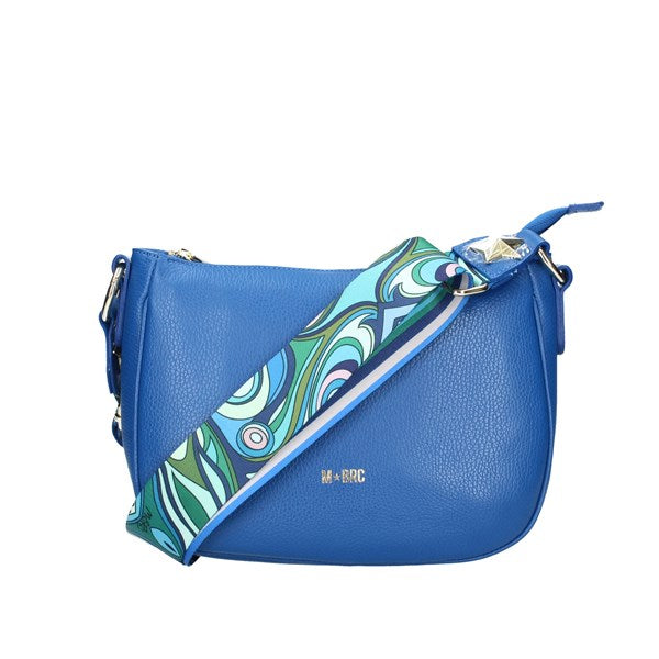 Borsa a Tracolla Modello Obo M★BRC by Massimo Braccialini realizzata in vera pelle, qualità e originalità in un solo accessorio. Una Borsa medio grande, morbidissima al tatto. Colore Bluette con chiusura zi. Dotata di due tracolle regolabili e amovibili, una in tinta ed una a fascia larga dai colori sgargianti. Rivestito internamente e dotato di tasca con chiusura zip.