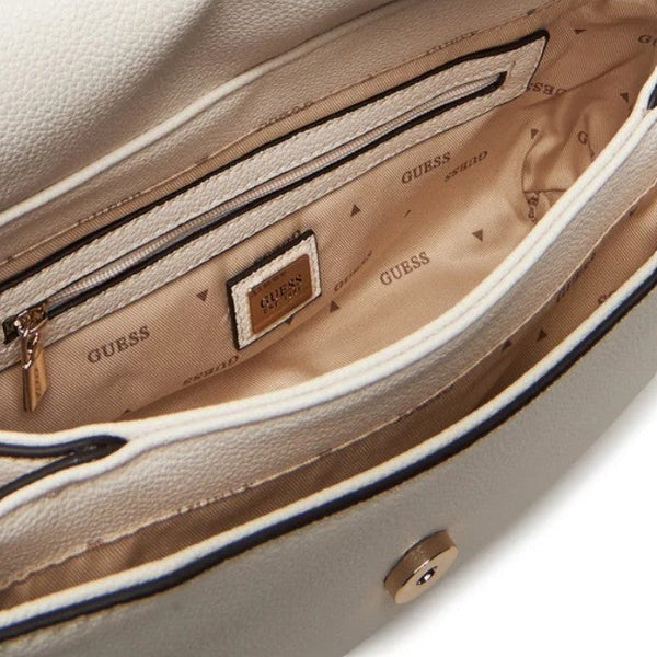 Borsa guess modello calebra a tracolla di colore bianco.
