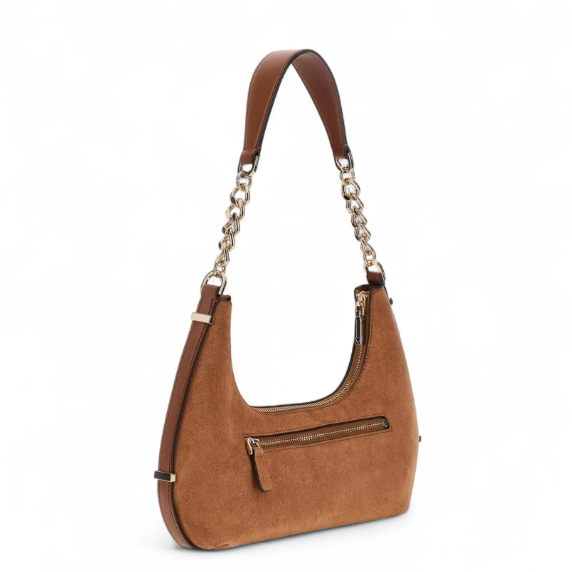 Borsa Guess Erenia a spalla di colore Cognac Multi.