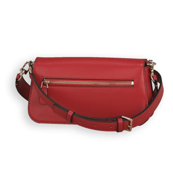 Borsa a spalla con doppia tracolla Guess modello Eco Mietta di colore Rosso.