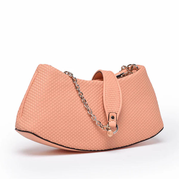 Borsa a spalla Guess modello Phedra colore apricot.