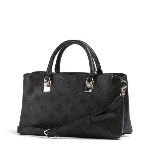Borsa a mano con tracolla Guess di colore nero modello Tisha Logo.