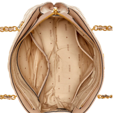 borsa guess a spalla modello giully di colore light beige