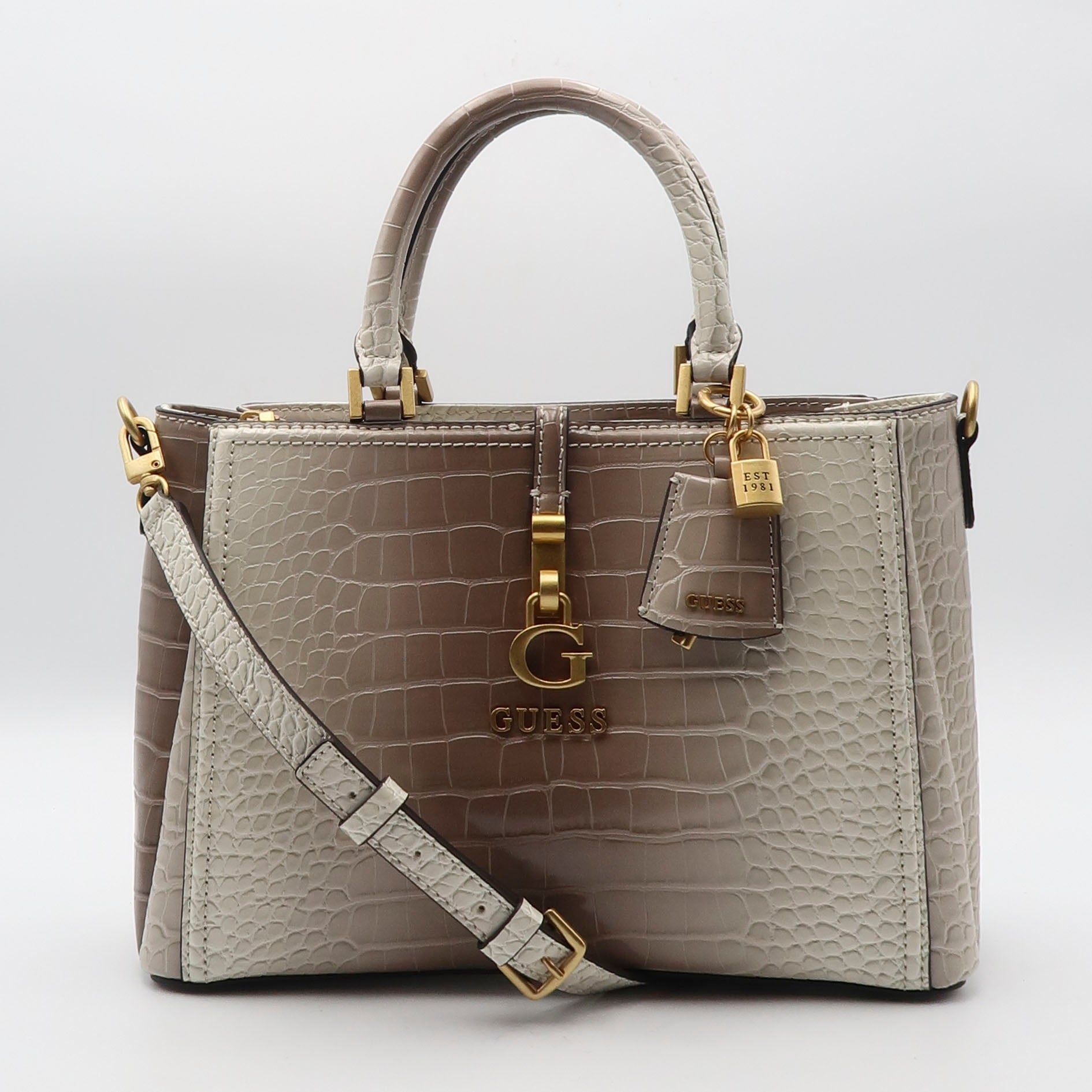 Borsa a mano guess modello g james colore grey grigio.