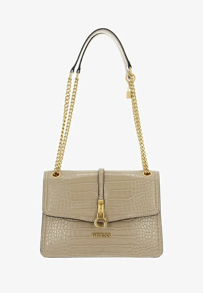 Borsa guess g james colore taupe stampa cocco.