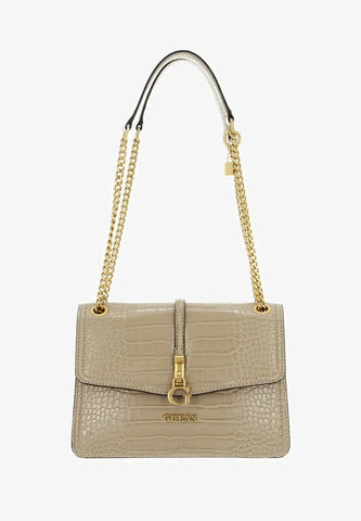 Borsa guess g james colore taupe stampa cocco.