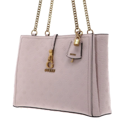 Borsa a Spalla guess modello james logo colore nude.