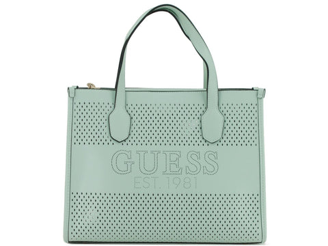 Borsa guess katey color acqua con pochette in tinta.