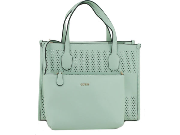 Borsa guess katey color acqua con pochette in tinta.