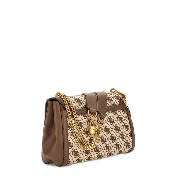 Borsa guess a tracolla modello katey colore brown logo 4g.