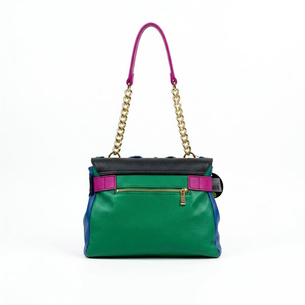 Borsa in vera pelle mbrc modello carla i colore nero multi.
