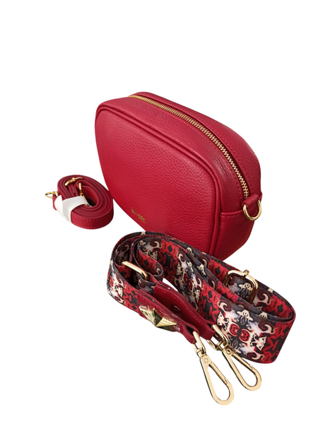 Borsa a Tracolla Modello Obona M★BRC by Massimo Braccialini realizzata in vera pelle di colore rosso, qualità e originalità in un solo accessorio.