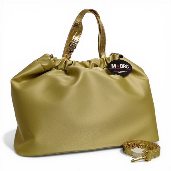 Borsa mbrc modello satin codice h302 colore oro.