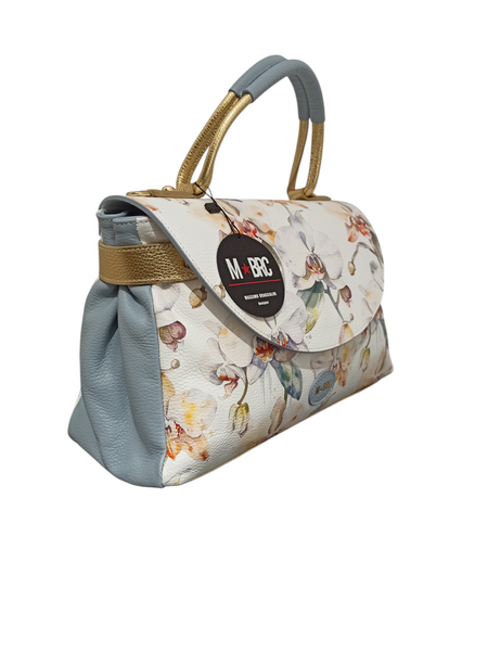 Borsa Mbrc massimo Braccialini collezione mamma Mia Bianca e Celeste.
