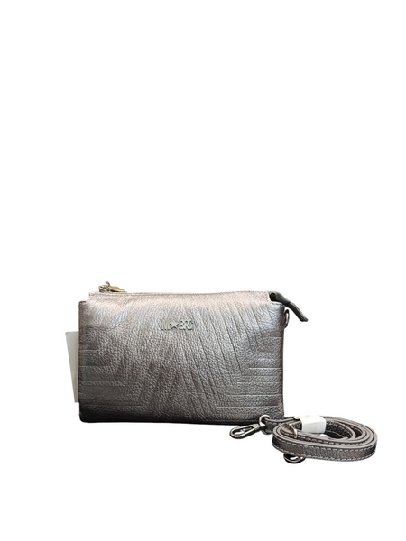 Borsa Mbrc Massimo Braccialini modello Megastar colore Ferro Arnento con Tracolla.