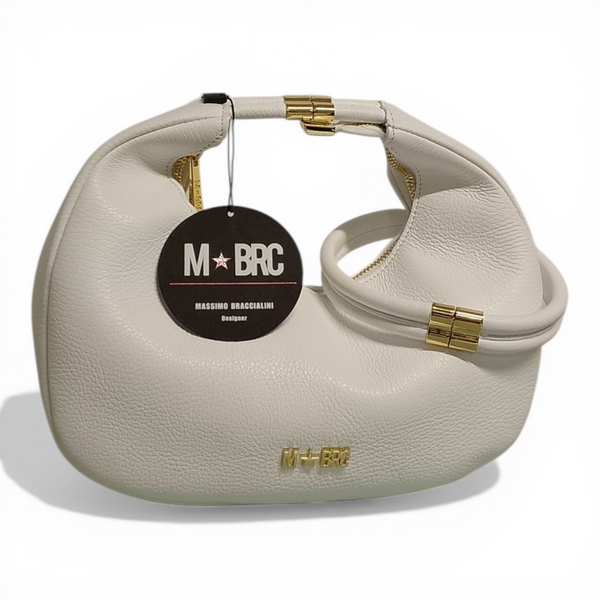 borsa a spalla in vera pelle mbrc modello tubolar codice h231.