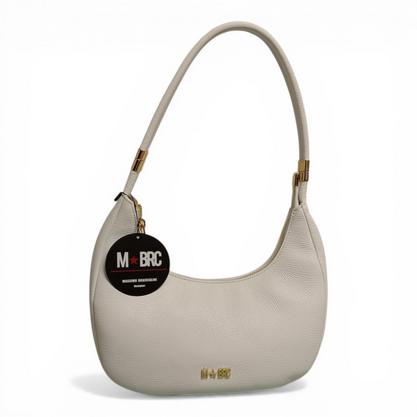 borsa a spalla in vera pelle mbrc modello tubolar codice h231.