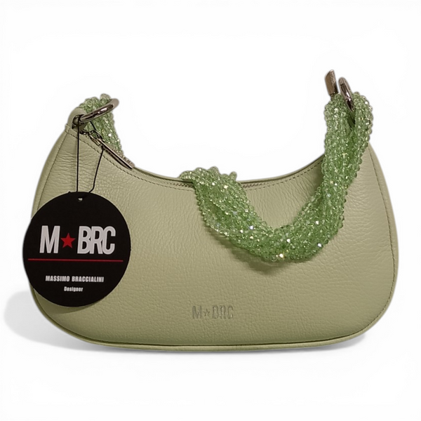 borsa vera pelle mbrc colore acqua codice h281.