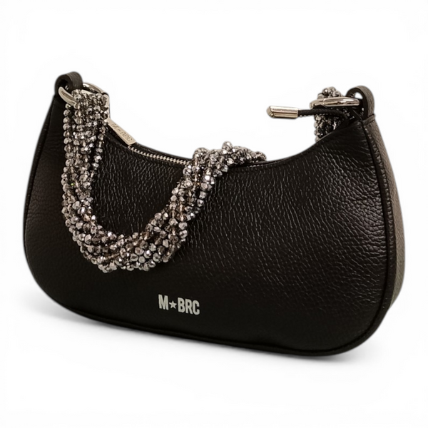 borsa in vera pelle mbrc modello gemma i colore nero h281.