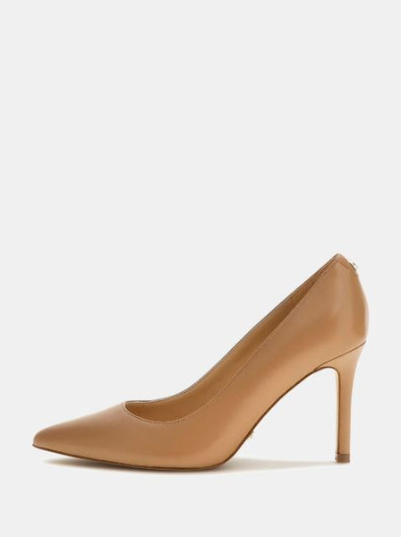 Eleganti e Sofisticate Décolleté nella Variante Colore Beige Realizzate in Vera Pelle con Dettaglio logo sul retro.