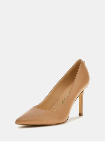 Eleganti e Sofisticate Décolleté nella Variante Colore Beige Realizzate in Vera Pelle con Dettaglio logo sul retro.