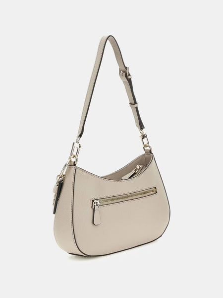 Borsa a spalla Guess Noelle colore Crema.