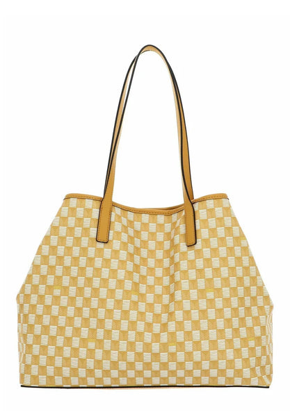 Guess borsa vikky shopper yellow logo gialla.