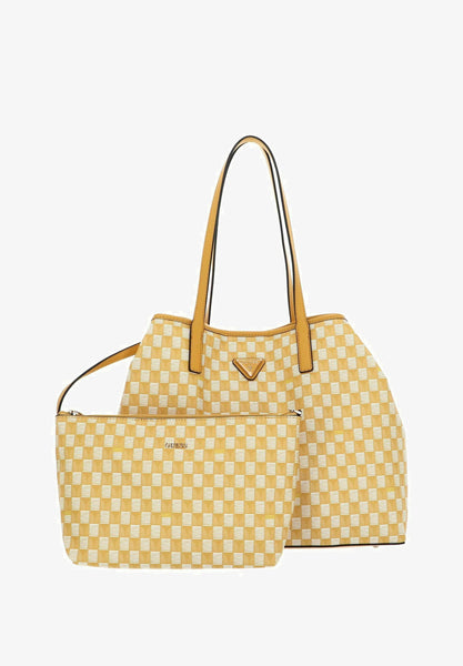 Guess borsa vikky shopper yellow logo gialla.