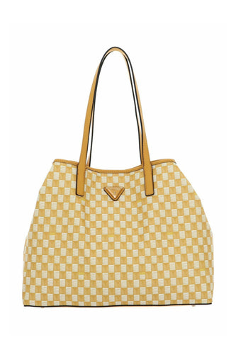 Guess borsa vikky shopper yellow logo gialla.