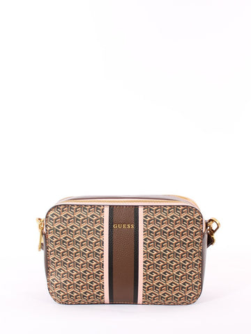 Borsa Guess Rainee colore Brown Rose a tracolla.