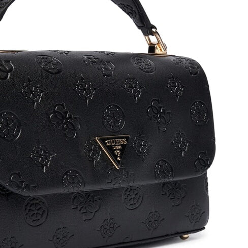 Borsa a mano con tracolla Guess modello Tisha Logo Black.